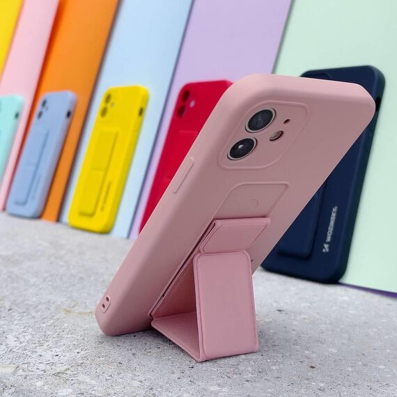 Wozinsky Kickstand Case Silicone Stand Cover for Xiaomi Redmi Note 11S / Note 11 black | Techbox