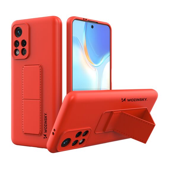 Wozinsky Kickstand Case Silicone Stand Cover for Xiaomi Redmi Note 11S / Note 11 red - Uncategorized Cases (2) - Cases - Techbox
