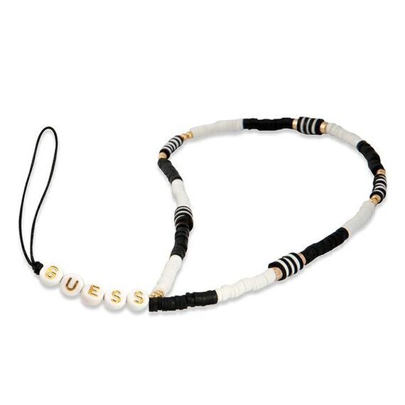 Guess pendant GUSTBCKH Phone Strap Heishi Beads black-white / black-white - Smartphone Accessories - Cables & Accessories - Techbox