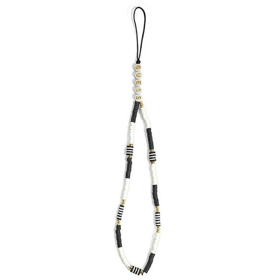 Guess pendant GUSTBCKH Phone Strap Heishi Beads black-white / black-white - Smartphone Accessories - Cables & Accessories - Techbox
