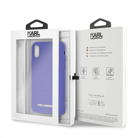 Karl Lagerfeld Silicone iPhone X/Xs Case - Purple - Uncategorized Cases (2) - Cases - Techbox