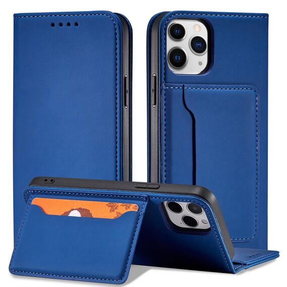 Magnet Card Case for iPhone 12 Pro cover card wallet card stand blue | Techbox