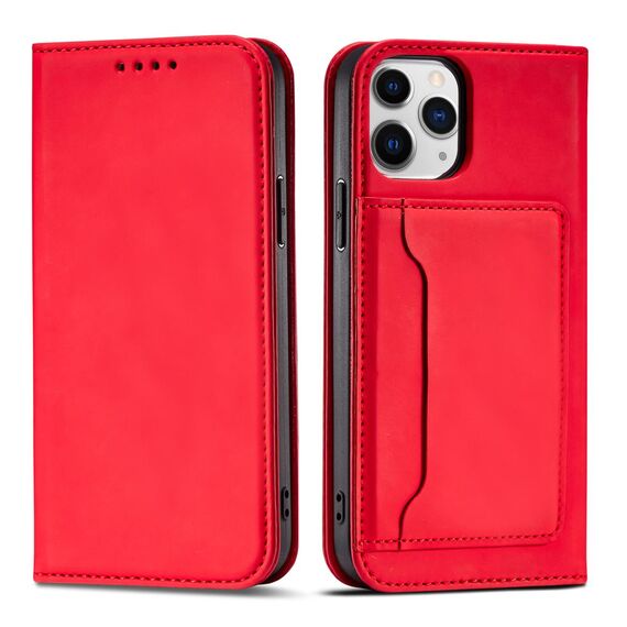 Magnet Card Case for iPhone 12 Pro Max Pouch Card Wallet Card Holder Red | Techbox