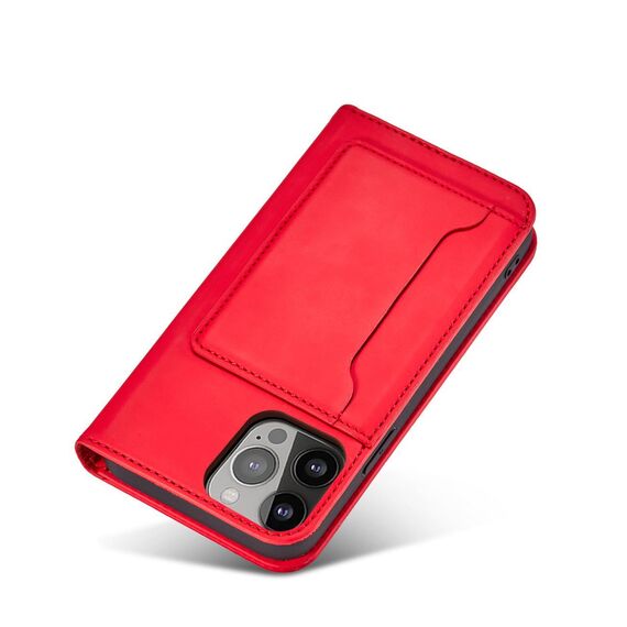 Magnet Card Case for iPhone 13 Pro Max Pouch Card Wallet Card Holder Red | Techbox