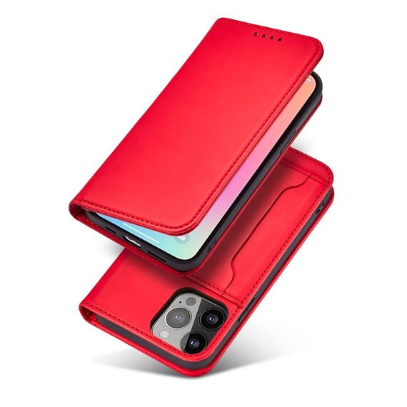 Magnet Card Case for iPhone 13 Pro Pouch Card Wallet Card Holder Red - Apple Cases - Cases - Techbox