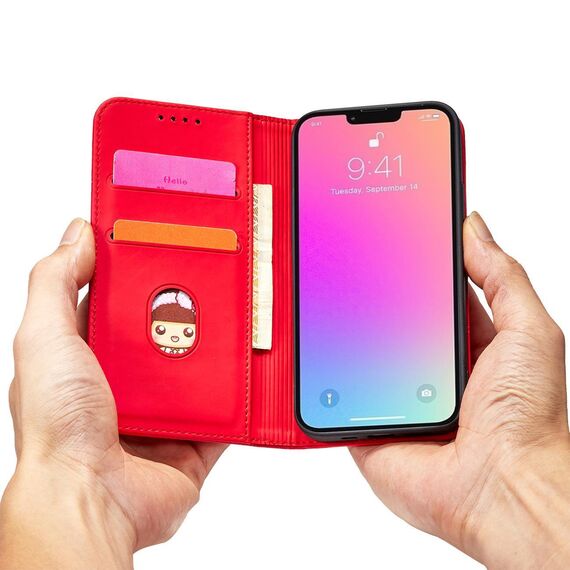 Magnet Card Case for iPhone 13 Pro Pouch Card Wallet Card Holder Red - Apple Cases - Cases - Techbox