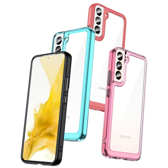 Outer Space Case Cover for Samsung Galaxy S22 + (S22 Plus) Hard Cover with Gel Frame Red - Samsung Cases - Cases - Techbox