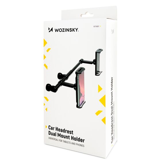 Wozinsky Double Headrest Car Phone Holder Black (WTHBK1) | Techbox
