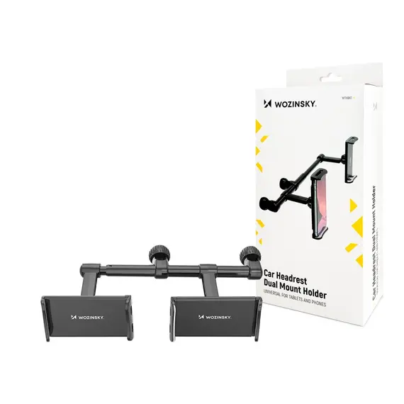 Wozinsky Double Headrest Car Phone Holder Black (WTHBK1) | Techbox