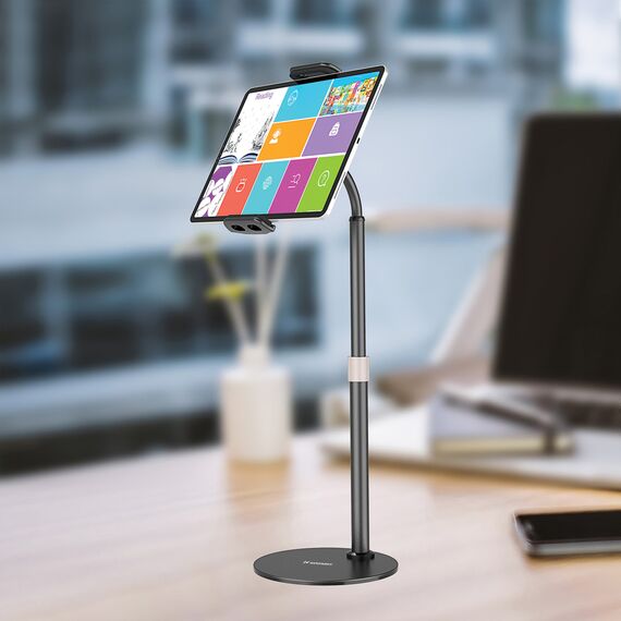 Wozinsky stand for tablet and phone on the desk black (WTHBK4) | Techbox
