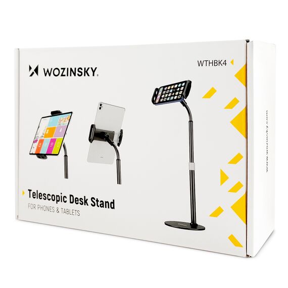 Wozinsky stand for tablet and phone on the desk black (WTHBK4) | Techbox