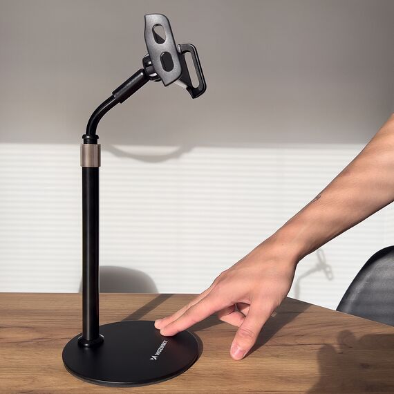 Wozinsky stand for tablet and phone on the desk black (WTHBK4) | Techbox