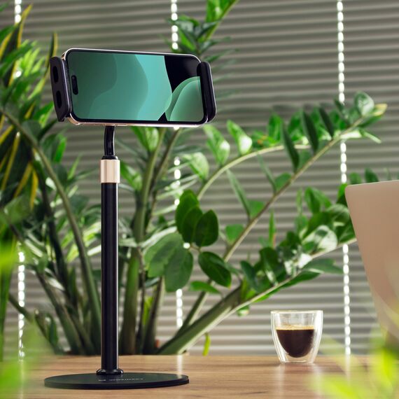 Wozinsky stand for tablet and phone on the desk black (WTHBK4) | Techbox