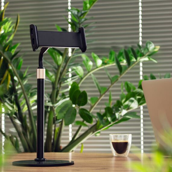 Wozinsky stand for tablet and phone on the desk black (WTHBK4) | Techbox