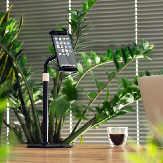 Wozinsky stand for tablet and phone on the desk black (WTHBK4) | Techbox