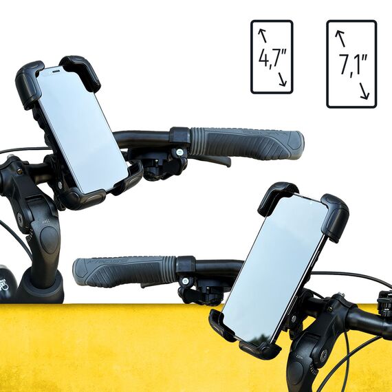 Wozinsky strong phone holder for bicycle, motorcycle, scooter handlebars, black (WBHBK6) | Techbox