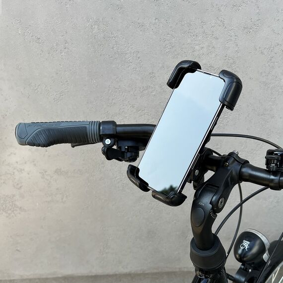 Wozinsky strong phone holder for bicycle, motorcycle, scooter handlebars, black (WBHBK6) | Techbox