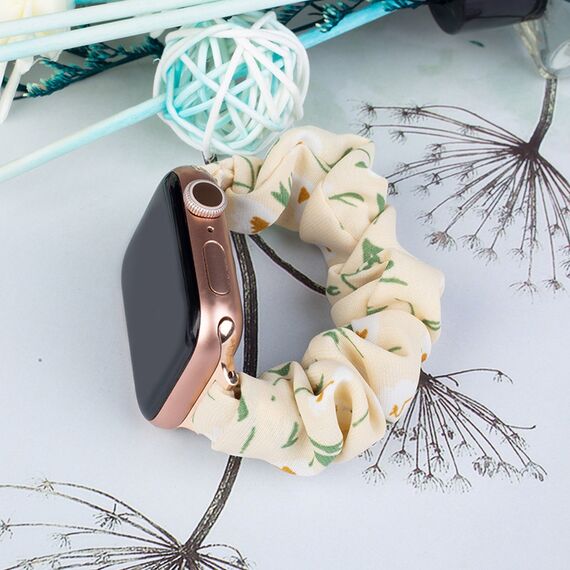 Fabric Apple Watch Band 42/44/45mm Strap Bracelet Elastic Band - Yellow | Techbox