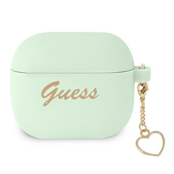Guess GUA3LSCHSN AirPods 3 cover green / green Silicone Charm Heart Collection - Smartphone Accessories - Cables & Accessories - Techbox