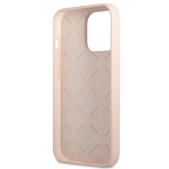 Guess GUHCP13LSLTGP iPhone 13 Pro / 13 6.1" pink/pink hardcase Silicone Triangle | Techbox