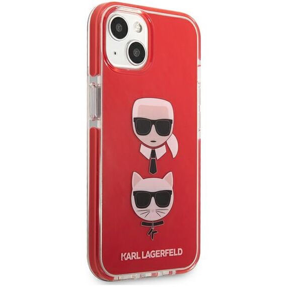 Karl Lagerfeld KLHCP13STPE2TR iPhone 13 mini 5,4" hardcase czerwony/red Karl&Choupette Head | Techbox