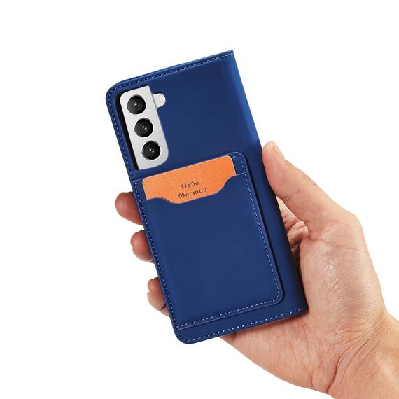 Magnet Card Case Case for Samsung Galaxy S22 + (S22 Plus) Pouch Wallet Card Holder Blue | Techbox