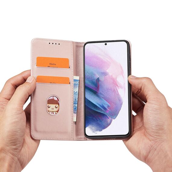 Magnet Card Case for Samsung Galaxy S22 + (S22 Plus) Pouch Wallet Card Holder Pink | Techbox
