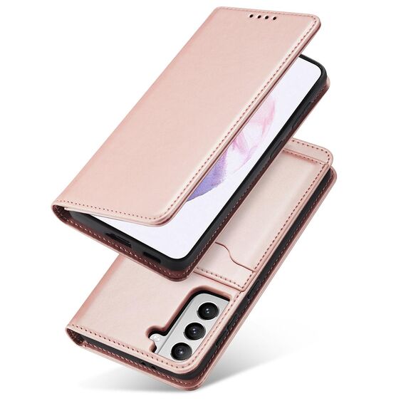 Magnet Card Case for Samsung Galaxy S22 + (S22 Plus) Pouch Wallet Card Holder Pink | Techbox