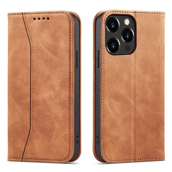Magnet Fancy Case Case for iPhone 13 Pro Max Pouch Card Wallet Card Holder Brown - Apple Cases - Cases - Techbox