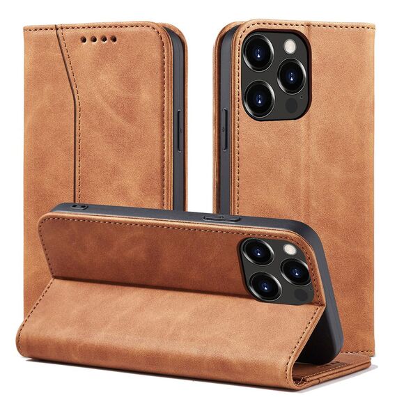 Magnet Fancy Case Case for iPhone 13 Pro Max Pouch Card Wallet Card Holder Brown - Apple Cases - Cases - Techbox