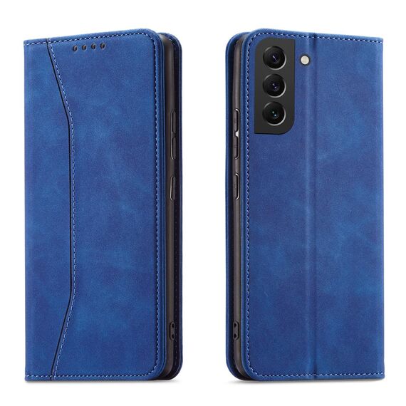 Magnet Fancy Case Case for Samsung Galaxy S22 + (S22 Plus) Pouch Wallet Card Holder Blue | Techbox