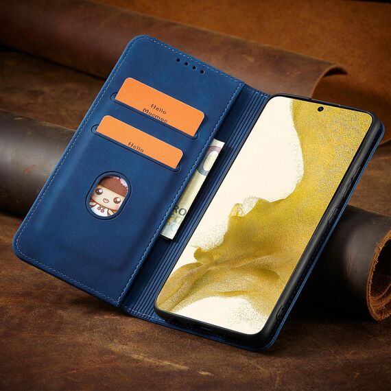 Magnet Fancy Case Case for Samsung Galaxy S22 + (S22 Plus) Pouch Wallet Card Holder Blue | Techbox