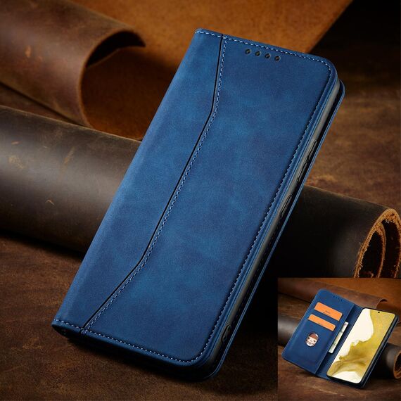 Magnet Fancy Case Case for Samsung Galaxy S22 + (S22 Plus) Pouch Wallet Card Holder Blue | Techbox