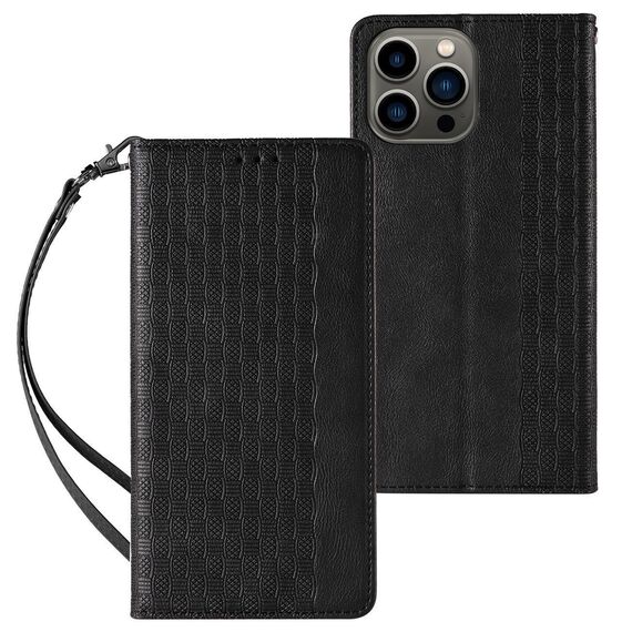 Magnet Strap Case Case for iPhone 13 Pro Pouch Wallet + Mini Lanyard Pendant Black - Apple Cases - Cases - Techbox