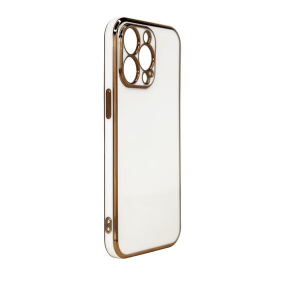 Lighting Color Case for Samsung Galaxy A12 5G gold frame gel cover white - Samsung Cases - Cases - Techbox