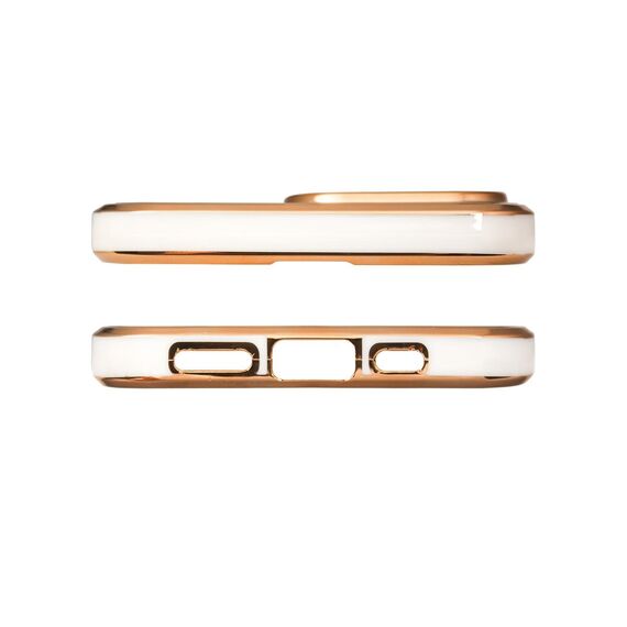 Lighting Color Case for Samsung Galaxy A12 5G gold frame gel cover white - Samsung Cases - Cases - Techbox