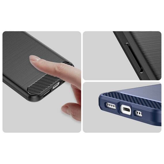 Carbon Case for iPhone 14 Plus flexible gel back cover black | Techbox