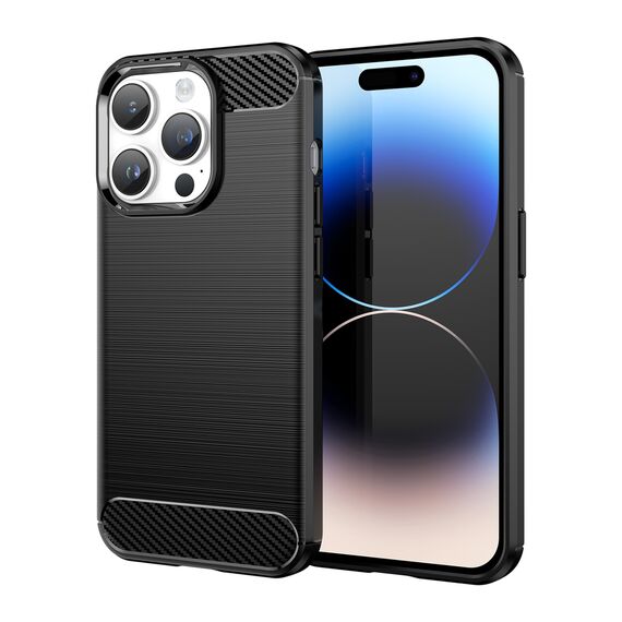 Carbon Case iPhone 14 Pro flexible gel back cover black | Techbox