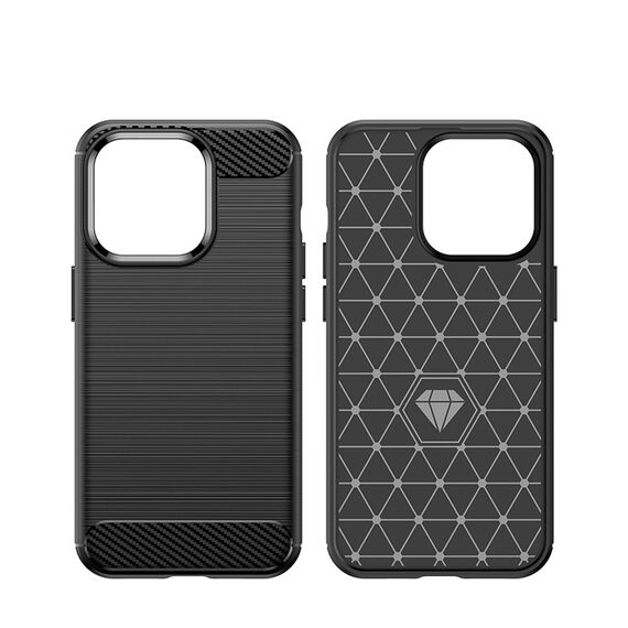 Carbon Case iPhone 14 Pro flexible gel back cover black | Techbox