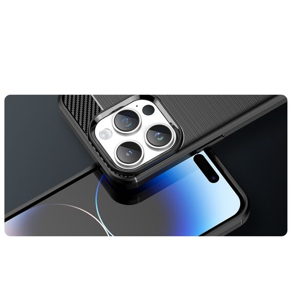 Carbon Case iPhone 14 Pro flexible gel back cover blue | Techbox