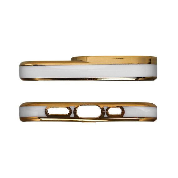 Fashion Case Cover for Xiaomi Redmi Note 11 Pro Gold Frame Gel Cover White - Xiaomi Cases - Cases - Techbox