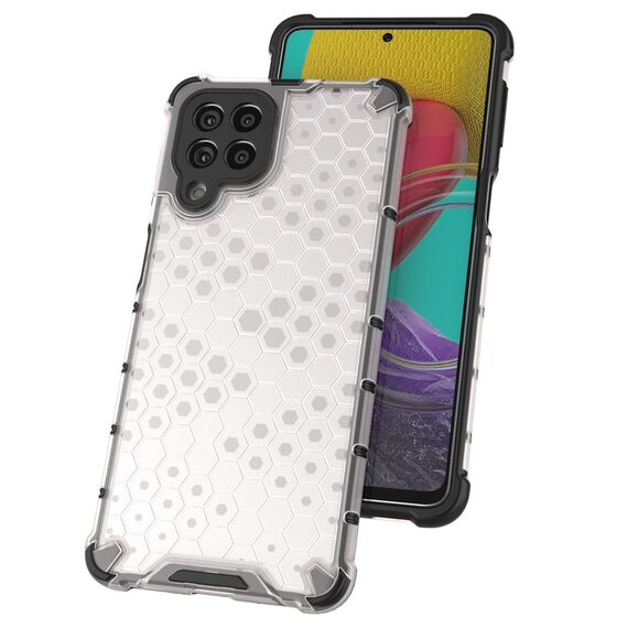 Honeycomb case armored cover with a gel frame for Samsung Galaxy M53 5G transparent - Samsung Cases - Cases - Techbox