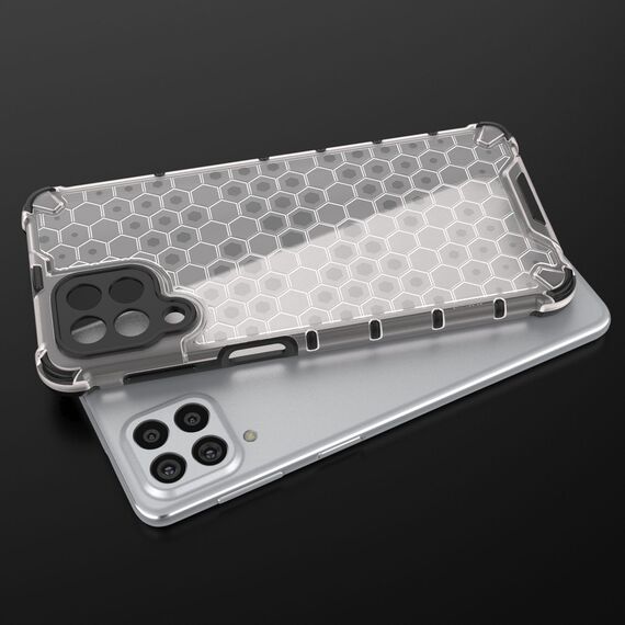 Honeycomb case armored cover with a gel frame for Samsung Galaxy M53 5G transparent - Samsung Cases - Cases - Techbox