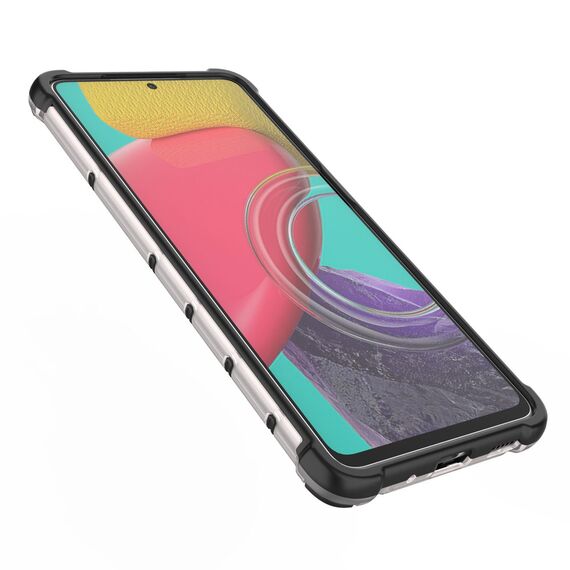 Honeycomb case armored cover with a gel frame for Samsung Galaxy M53 5G transparent - Samsung Cases - Cases - Techbox