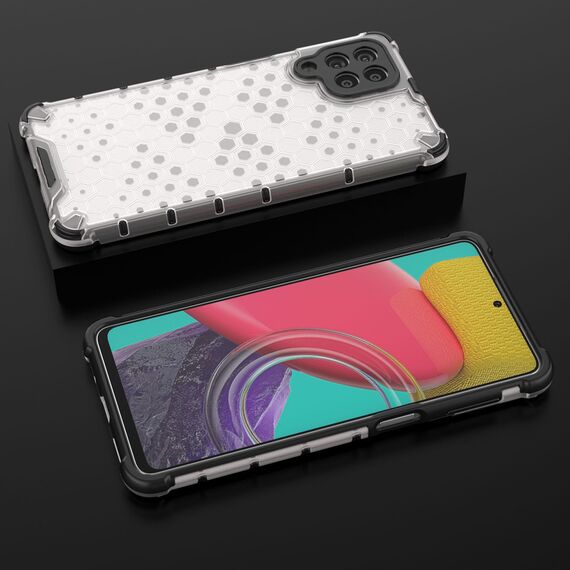 Honeycomb case armored cover with a gel frame for Samsung Galaxy M53 5G transparent - Samsung Cases - Cases - Techbox