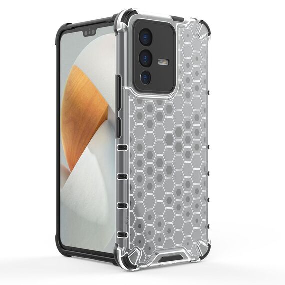 Honeycomb case armored cover with a gel frame for Vivo V23 5G transparent - Uncategorized Cases (2) - Cases - Techbox