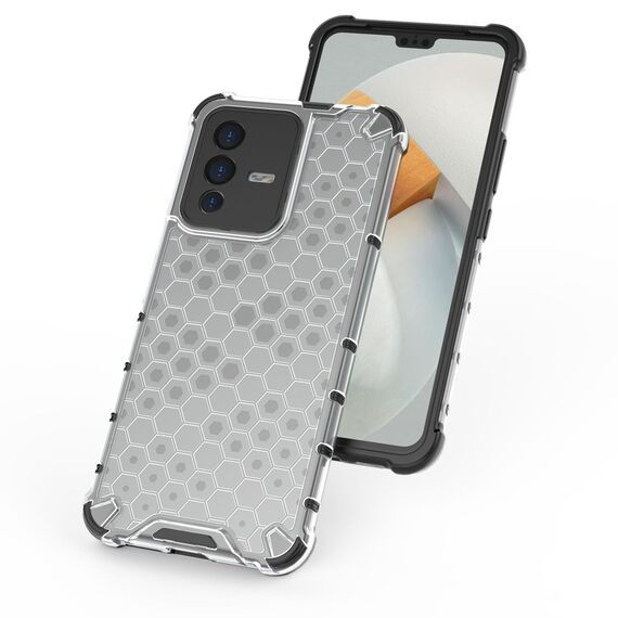 Honeycomb case armored cover with a gel frame for Vivo V23 5G transparent - Uncategorized Cases (2) - Cases - Techbox