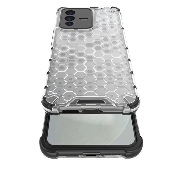 Honeycomb case armored cover with a gel frame for Vivo V23 5G transparent - Uncategorized Cases (2) - Cases - Techbox