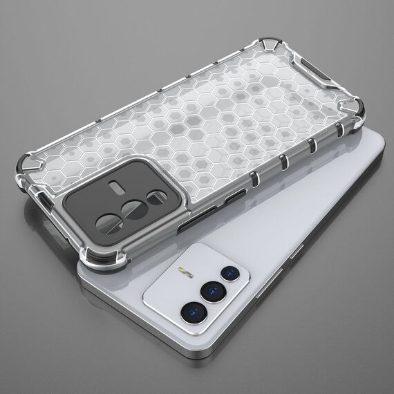 Honeycomb case armored cover with a gel frame for Vivo V23 5G transparent - Uncategorized Cases (2) - Cases - Techbox
