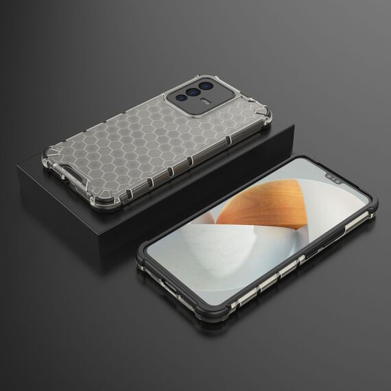 Honeycomb case armored cover with a gel frame Vivo V23 5G black | Techbox
